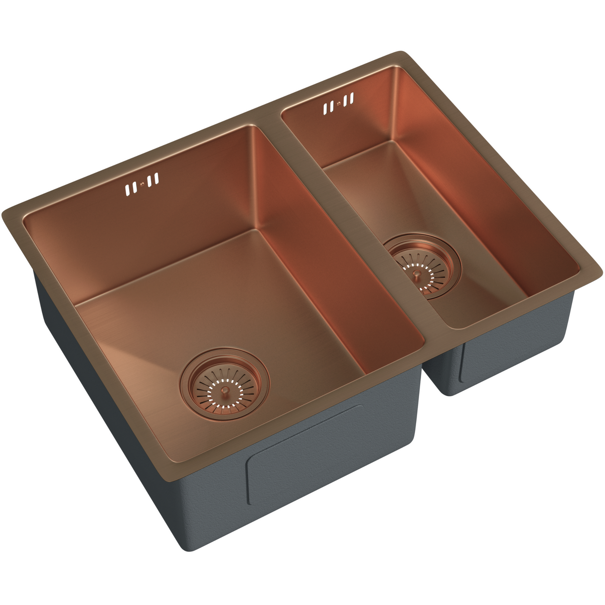 Ellsi Elite 1.5 Bowl Stainless Steel Undermount Kitchen Sink Brushed Copper 555mm x 440mm BRUSHED COPPER PDT-000444_2