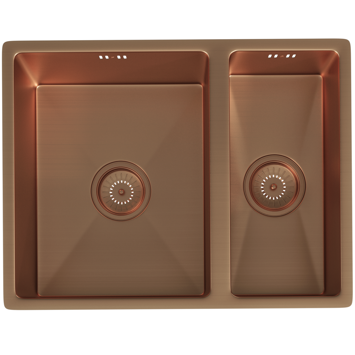 Ellsi Elite 1.5 Bowl Stainless Steel Undermount Kitchen Sink Brushed Copper 555mm x 440mm BRUSHED COPPER PDT-000444_1
