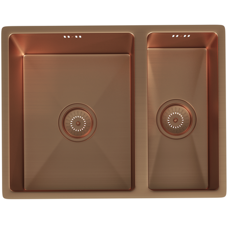 Ellsi Elite 1.5 Bowl Stainless Steel Undermount Kitchen Sink Brushed Copper 555mm x 440mm BRUSHED COPPER PDT-000444_1