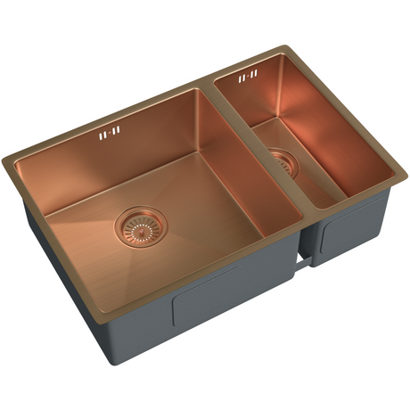 Ellsi Elite 1.5 Bowl Stainless Steel Undermount Kitchen Sink Brushed Copper 670mm x 440mm BRUSHED COPPER PDT-000007_2