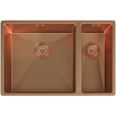 Ellsi Elite 1.5 Bowl Stainless Steel Undermount Kitchen Sink Brushed Copper 670mm x 440mm BRUSHED COPPER PDT-000007_1