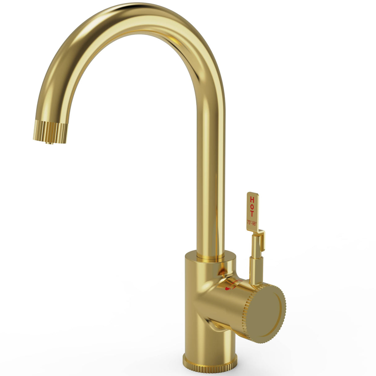 Ellsi Firm Single Lever 3in1 Instant Boiling Water Tap With Boiler & Filter BRUSHED BRASS HWT-KIT-10-BB