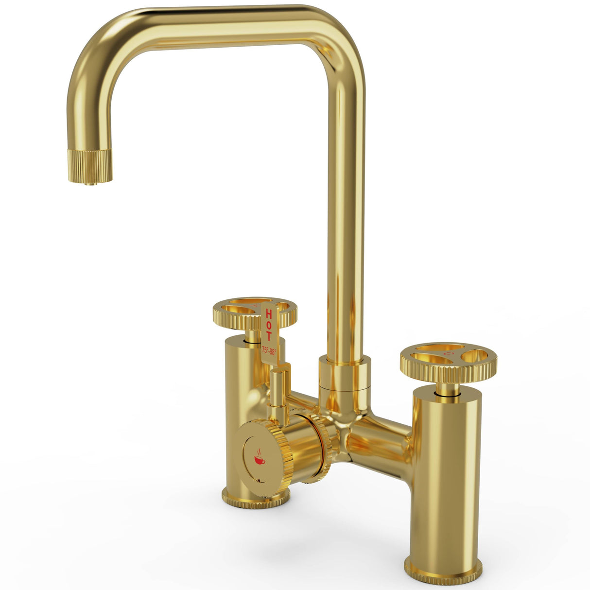 Ellsi Firm Bridge 3in1 Instant Boiling Water Tap With Boiler & Filter BRUSHED BRASS HWT-KIT-11-BB