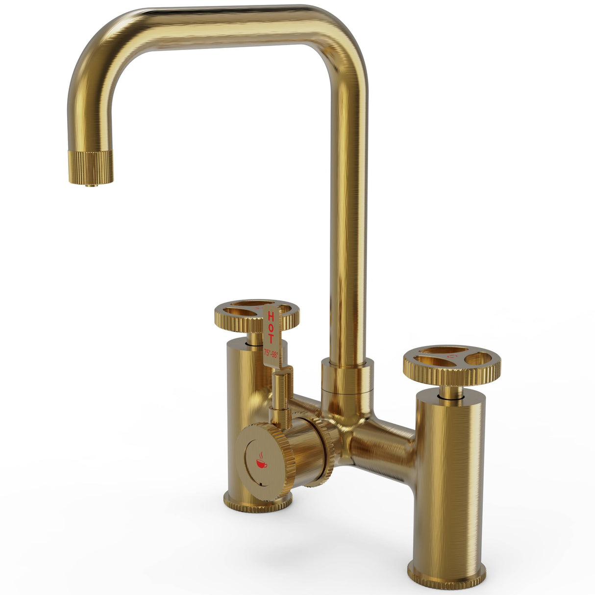 Ellsi Firm Bridge 3in1 Instant Boiling Water Tap With Boiler & Filter BRUSHED GOLD HWT-KIT-11-BG