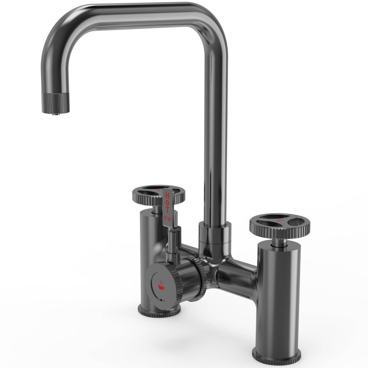 Ellsi Firm Bridge 3in1 Instant Boiling Water Tap With Boiler & Filter GUN METAL HWT-KIT-11-GM