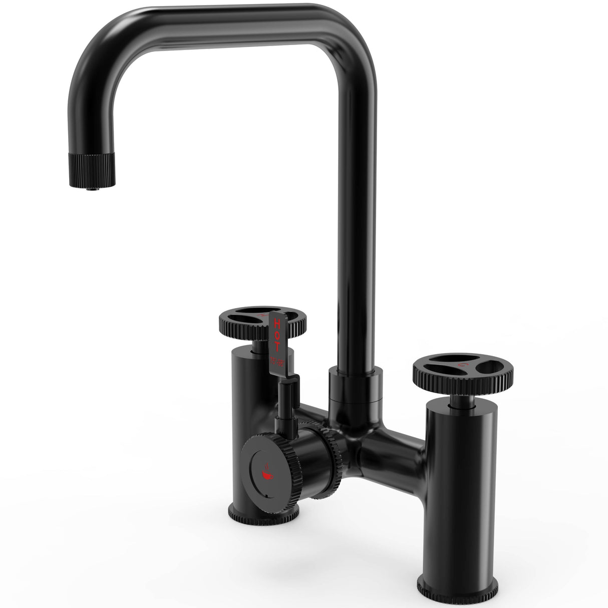 Ellsi Firm Bridge 3in1 Instant Boiling Water Tap With Boiler & Filter MATT BLACK HWT-KIT-11-MB