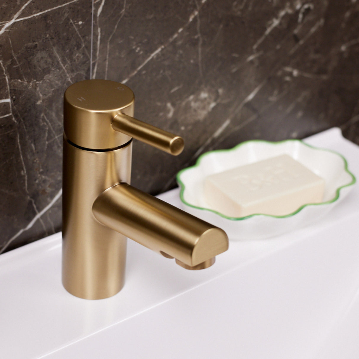 Ellsi Juke Mono Basin Mixer Tap BRUSHED BRASS JUK-01-BB LS2