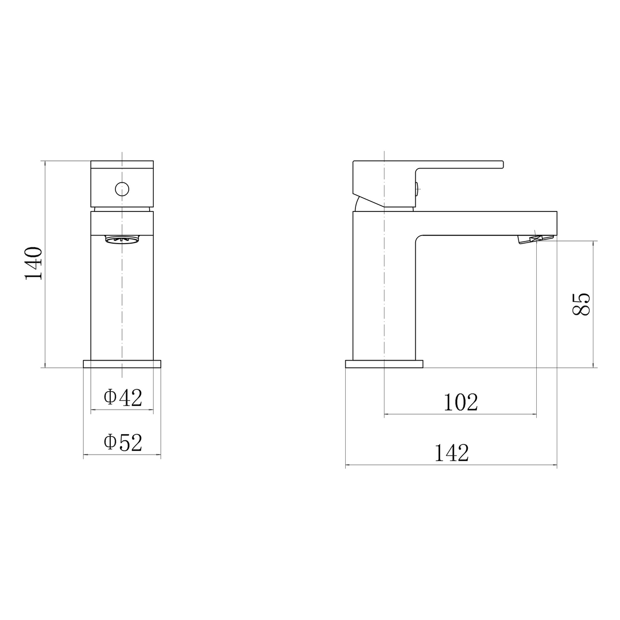 Ellsi Juno Mono Basin Mixer Tap Chrome JUN-01-CH LD