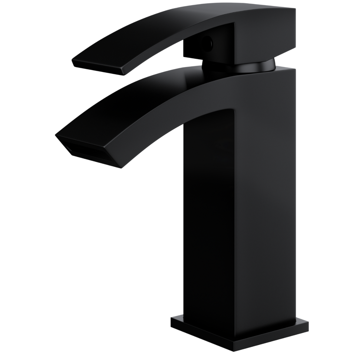 Ellsi Kinlin Mono Waterfall Basin Mixer Tap MATT BLACK KIN-01-MB