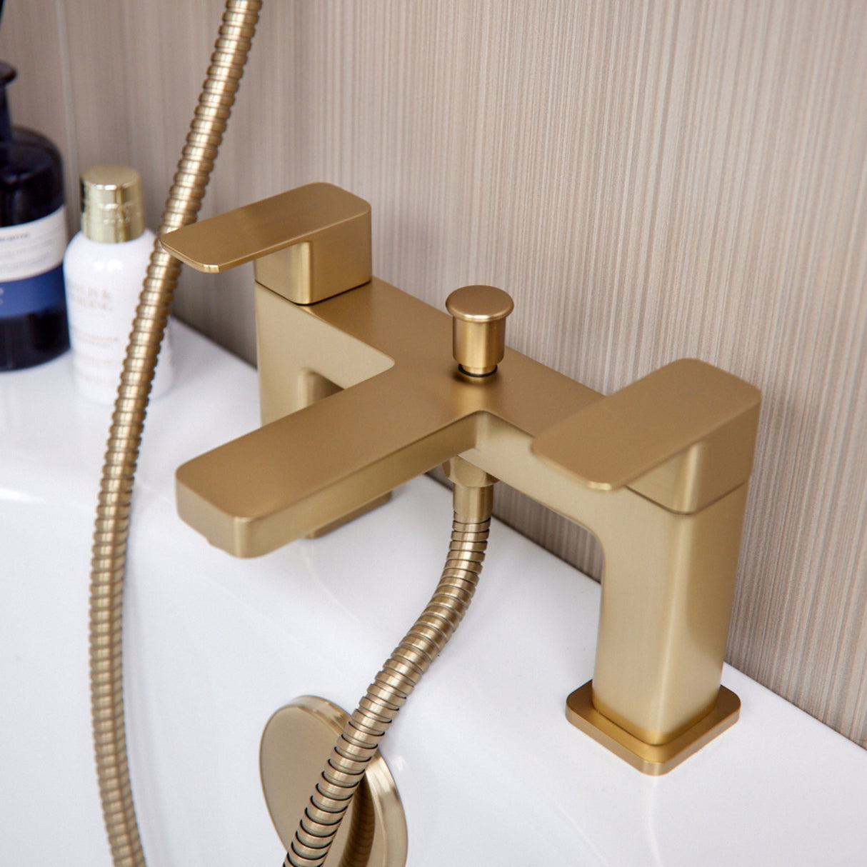 Ellsi Lanza Bath Shower Mixer Tap & Shower Kit BRUSHED BRASS LAN-02-BB LS2