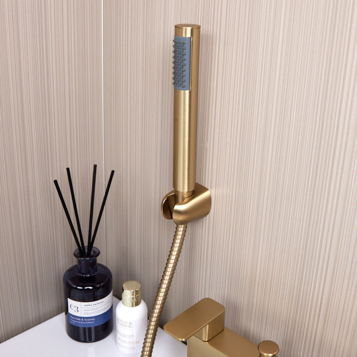 Ellsi Lanza Bath Shower Mixer Tap & Shower Kit BRUSHED BRASS LAN-02-BB LS4