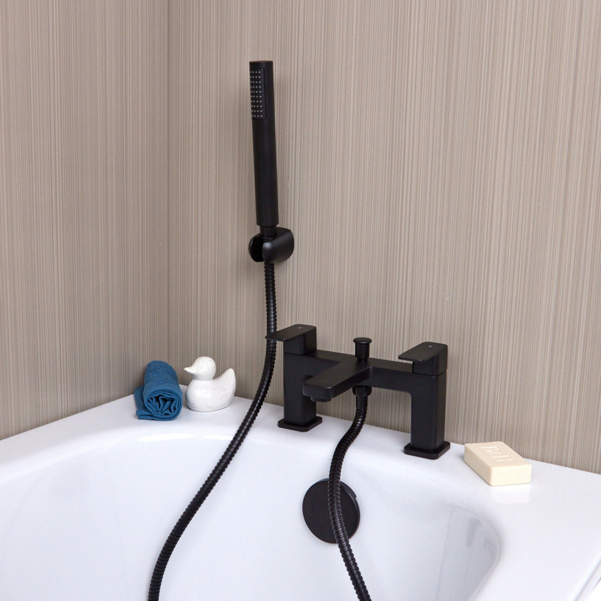 Ellsi Lanza Bath Shower Mixer Tap & Shower Kit MATT BLACK LAN-02-MB LS1