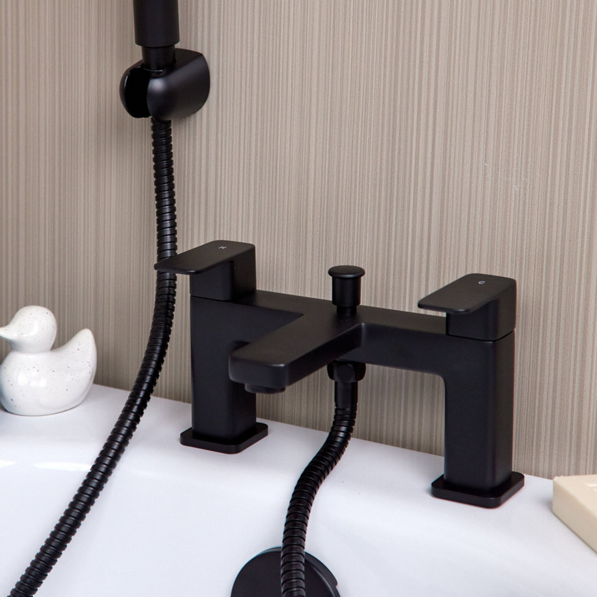 Ellsi Lanza Bath Shower Mixer Tap & Shower Kit MATT BLACK LAN-02-MB LS2