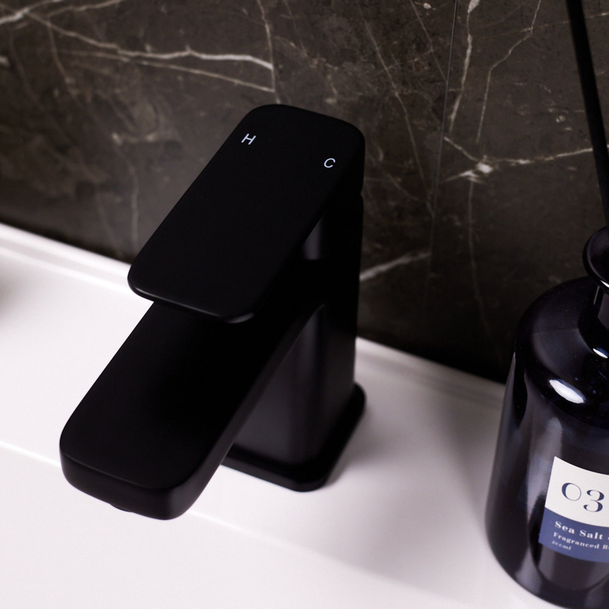 Ellsi Lanza Mono Basin Mixer Tap MATT BLACK LAN-01-MB LS4