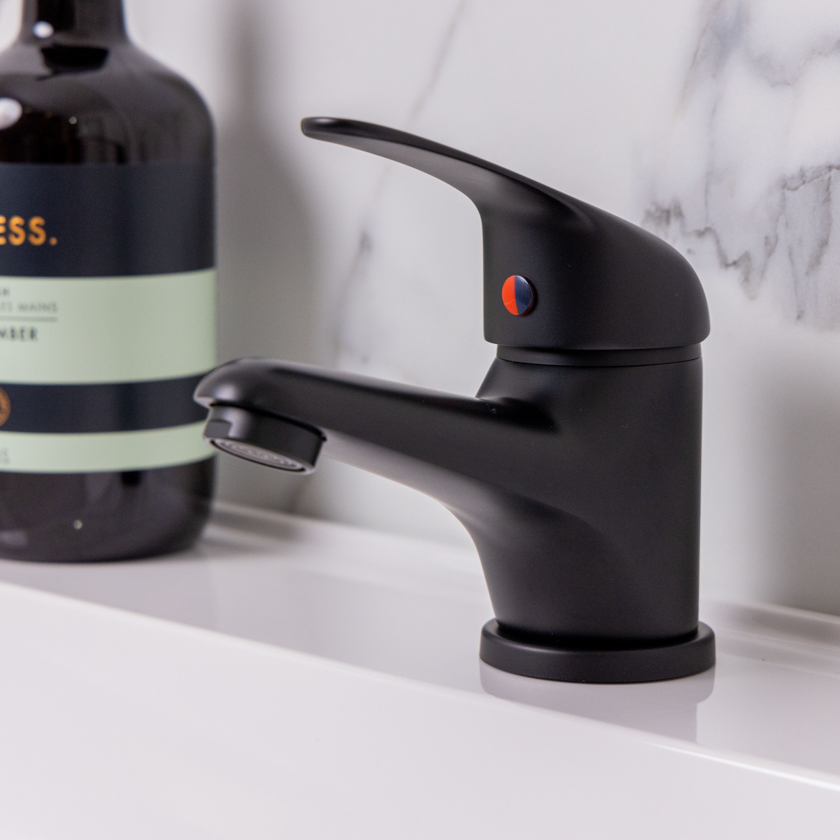 Ellsi Loop Mono Basin Mixer Tap MATT BLACK LOO-40-MB LS