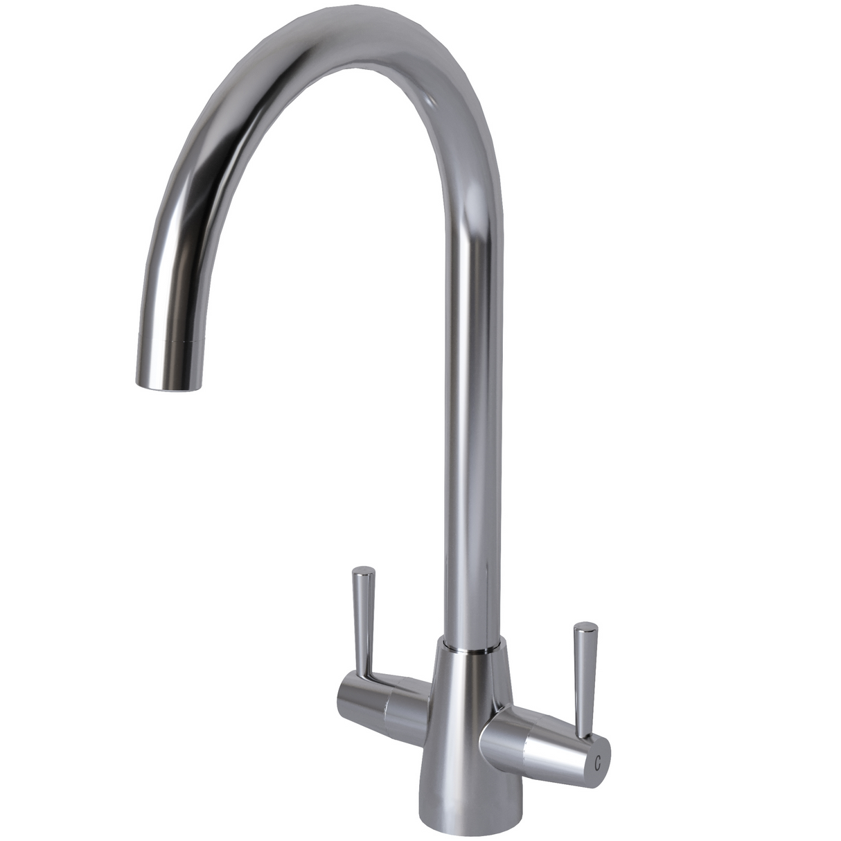 Ellsi Lusso Twin Lever Kitchen Mixer Tap CHROME LUS-01-CH