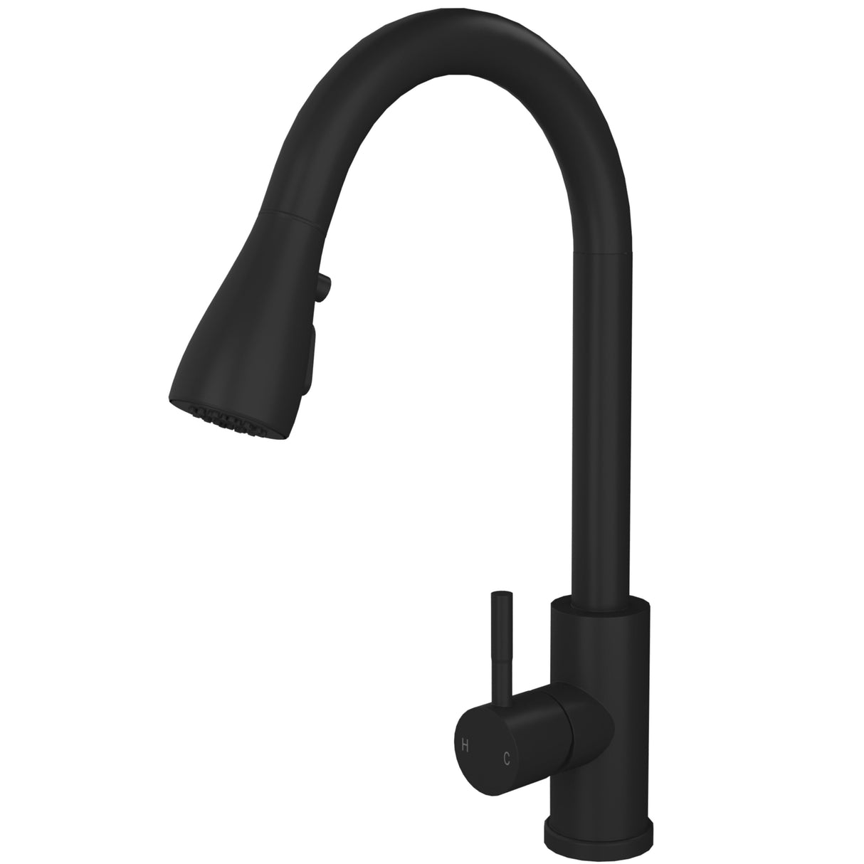 Ellsi Luxr Pull-Out Single Lever Kitchen Mixer Tap MATT BLACK LUX-01-MB_1
