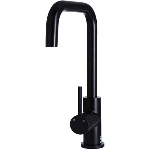 Meir Square Neck Single Lever Kitchen Mixer Tap Matt Black MK02_1