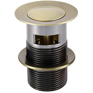Meir Push Button Click Clack Basin Waste - Slotted Tiger Bronze MP04-A-PVDBB_1