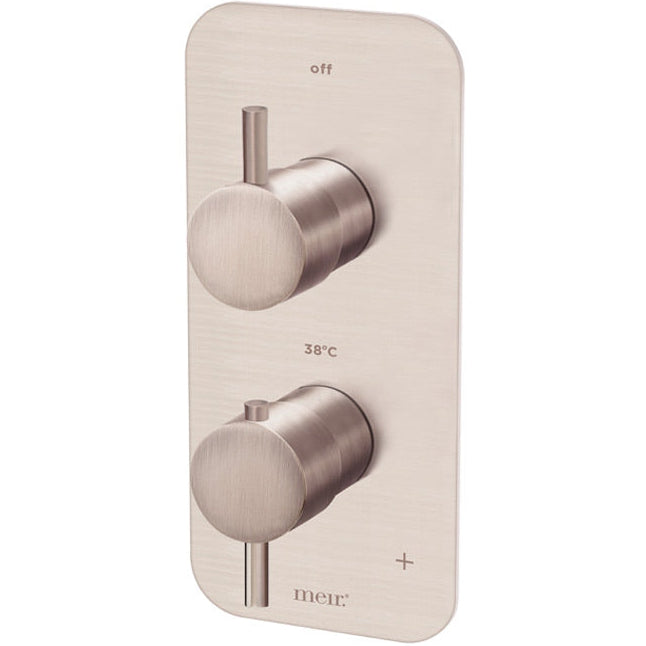 Meir 1 Outlet Thermostatic Concealed Shower Valve - Champagne MTV11-SET-CH