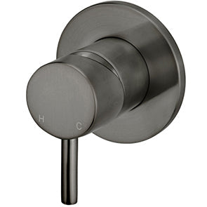 Meir Concealed 1 Outlet Round Single Lever Mixer Valve & Concealed Body, Shadow MW03S-FIN-PVDGM + MW13BDY_1