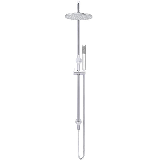 Meir 2 Outlet Round 200mm Rigid Riser Shower Kit With Diverter & Elbow Outlet Chrome MZ0704-R-C_2