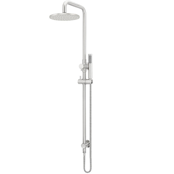 Meir 2 Outlet Round 200mm Rigid Riser Shower Kit With Diverter & Elbow Outlet Brushed Nickel MZ0704-R-PVDBN_1