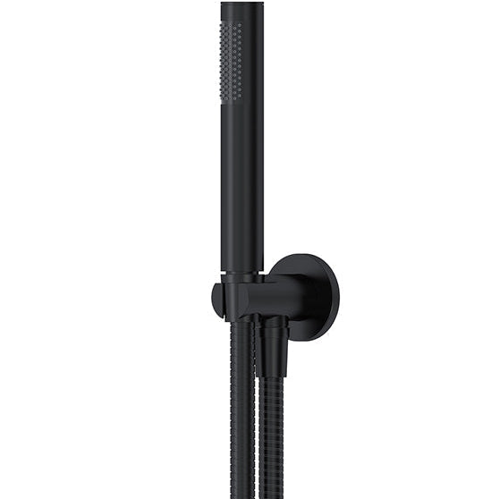 Meir Round Elbow Outlet with Holder, Hose & Handset Matt Black MZ08-R_1