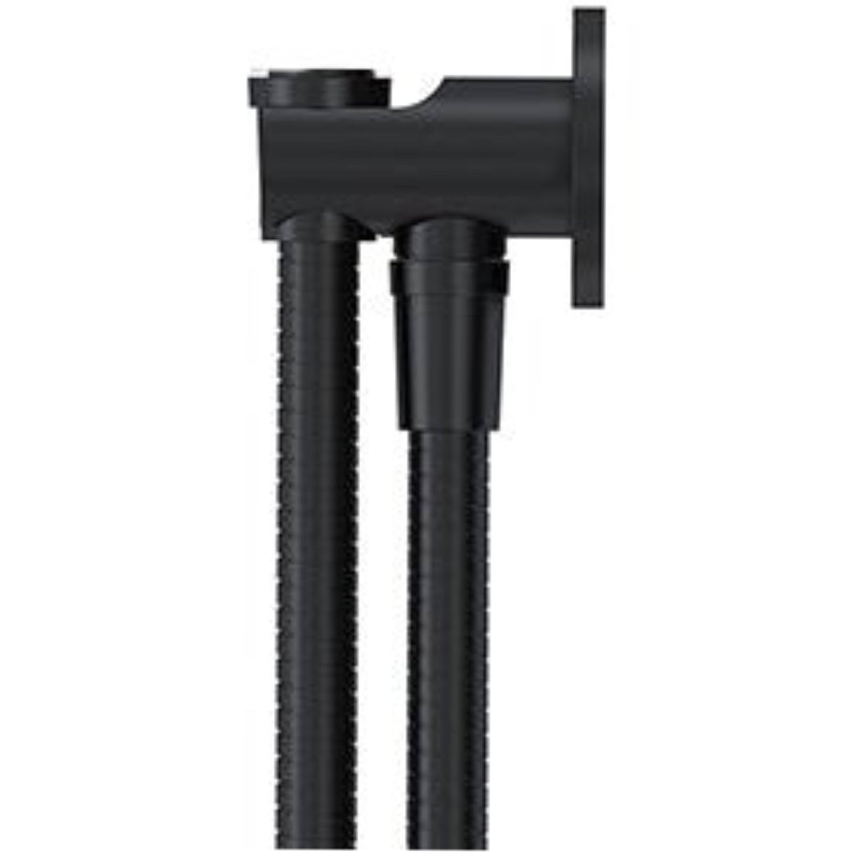 Meir Round Elbow Outlet with Holder, Hose, without Handset Matt Black MZ08B_3