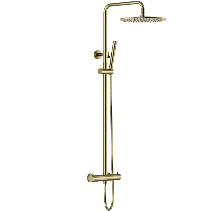 Meir Round 2 Outlet Exposed Thermostatic Shower Set Tiger Bronze MZT01N-PVDBB_1