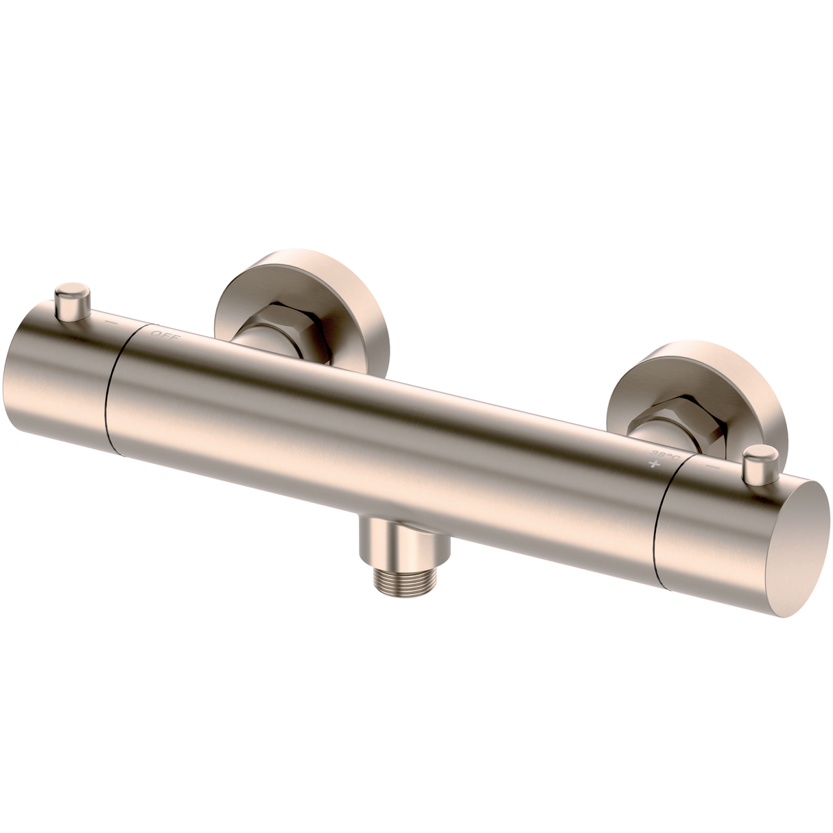 Meir Round Thermostatic Bar Shower Valve Champagne MZT03N-CH_1