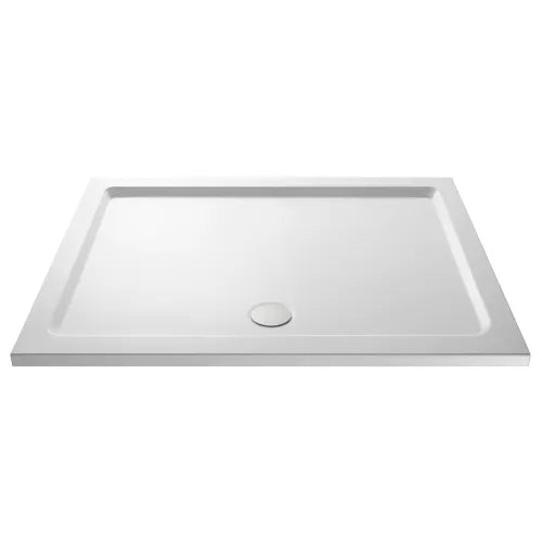 Nuie Pearlstone Large Rectangular Shower Tray Gloss White NTP064