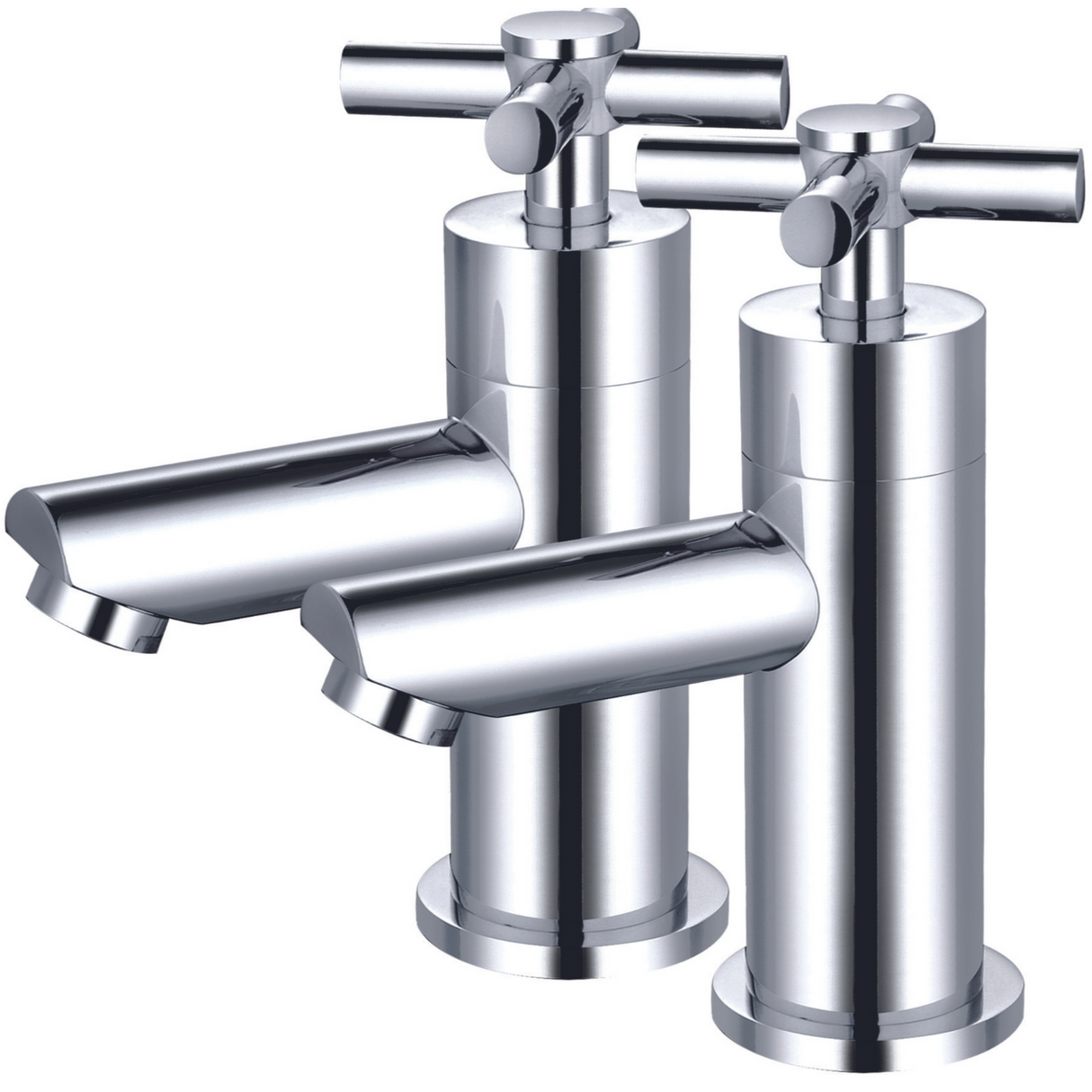 Ellsi Oban Bath Pillar Taps Chrome OBA-05-CH