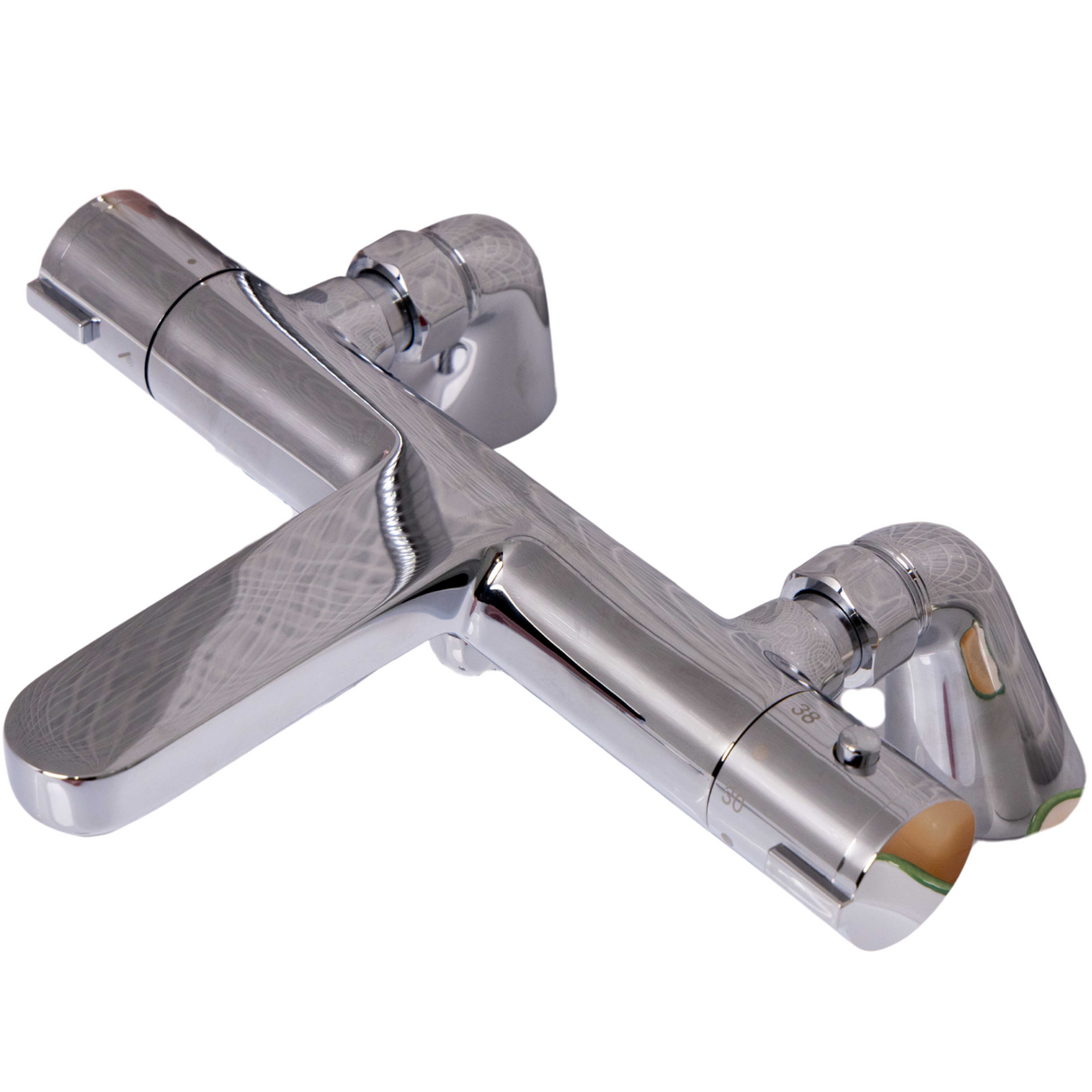 Ellsi Orhan Pillar Mounted Thermostatic Bath Shower Mixer Tap CHROME ORH-07-CH_1