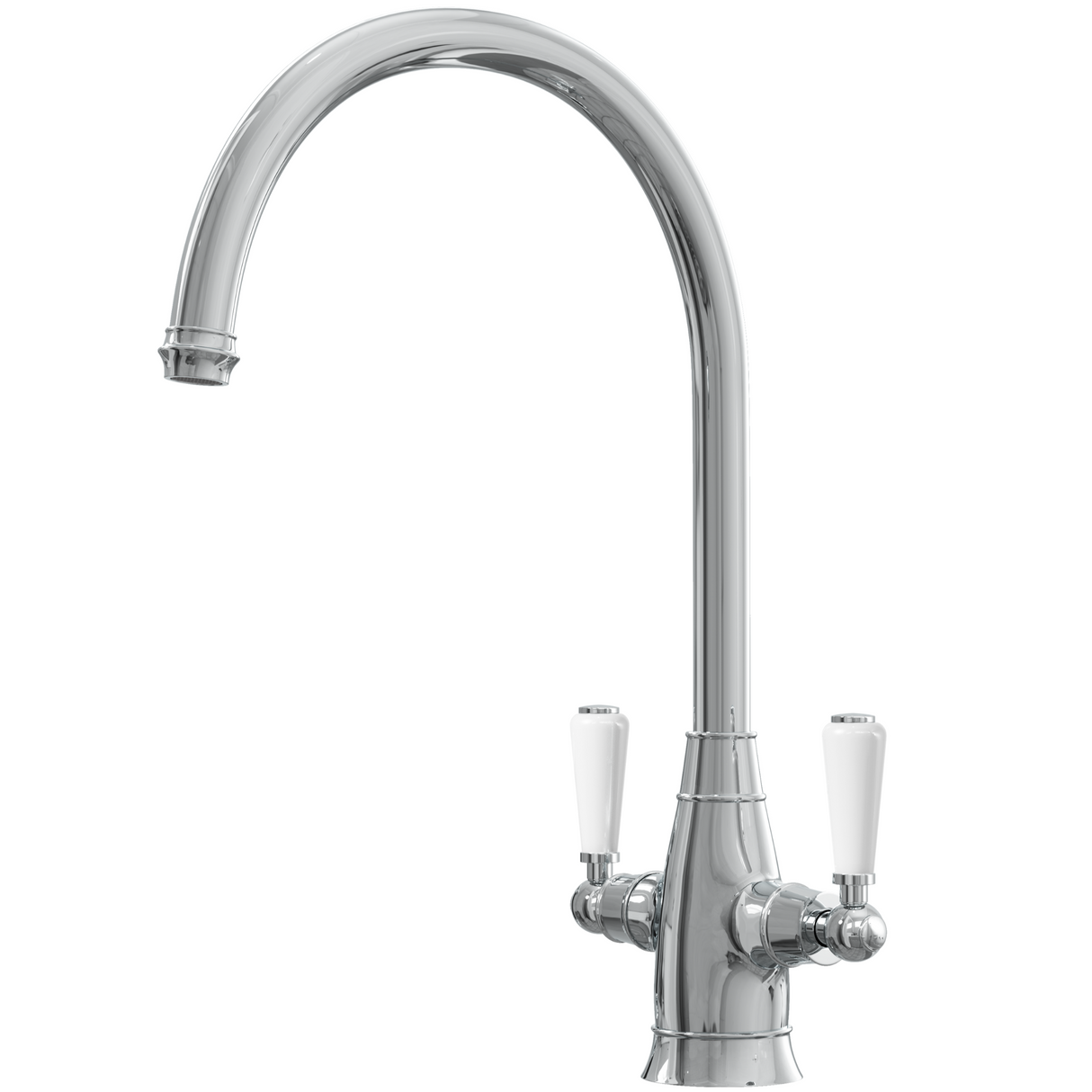 Ellsi Oswald Traditional Twin Lever Kitchen Mixer Tap CHROME OSW-01-CH
