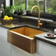 Ellsi Elite 1.0 Bowl Stainless Steel Belfast Kitchen Sink Brushed Gold 600mm x 440mm BRUSHED GOLD PDT-000024 LS