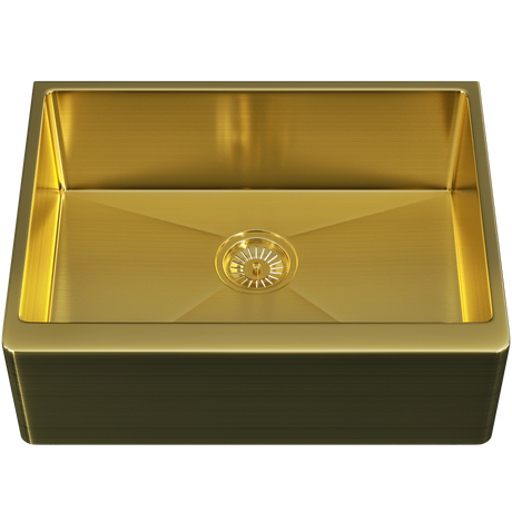 Ellsi Elite 1.0 Bowl Stainless Steel Belfast Kitchen Sink Brushed Gold 600mm x 440mm BRUSHED GOLD PDT-000024