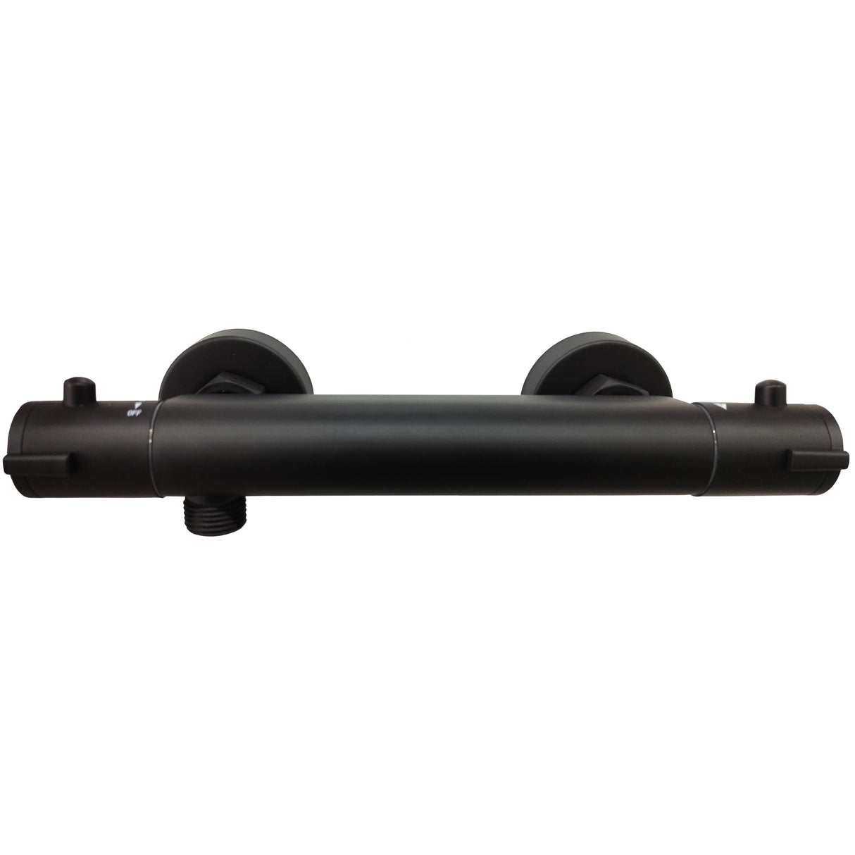 Ellsi Siena Round Exposed Thermostatic Bar Shower Valve Matt Black PDT-000088