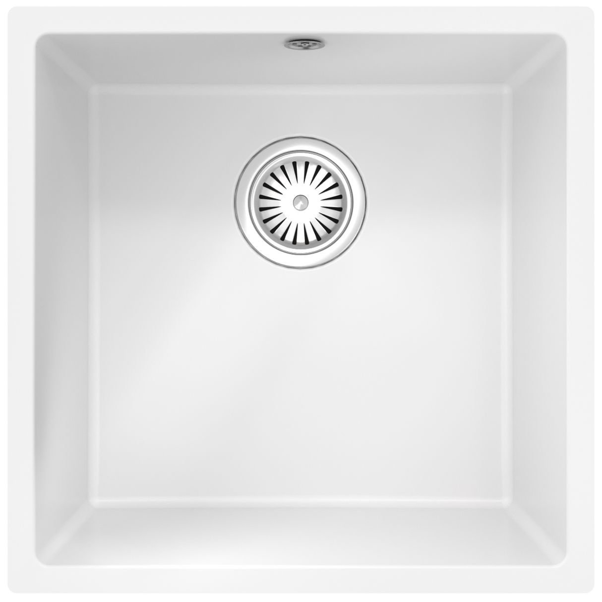 Ellsi Comite 1.0 Bowl Composite Undermount Kitchen Sink Matt White 440mm x 440mm MATT WHITE PDT-000095_1