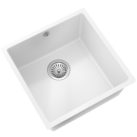 Ellsi Comite 1.0 Bowl Composite Undermount Kitchen Sink Matt White 440mm x 440mm MATT WHITE PDT-000095_2