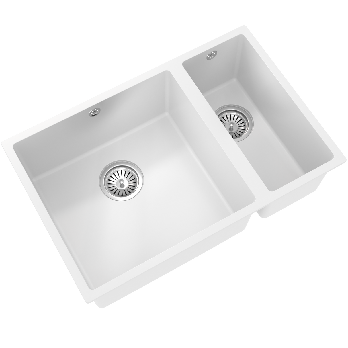 Ellsi Comite 1.5 Bowl Composite Undermount Kitchen Sink Matt White 670mm x 440mm MATT WHITE PDT-000096_2
