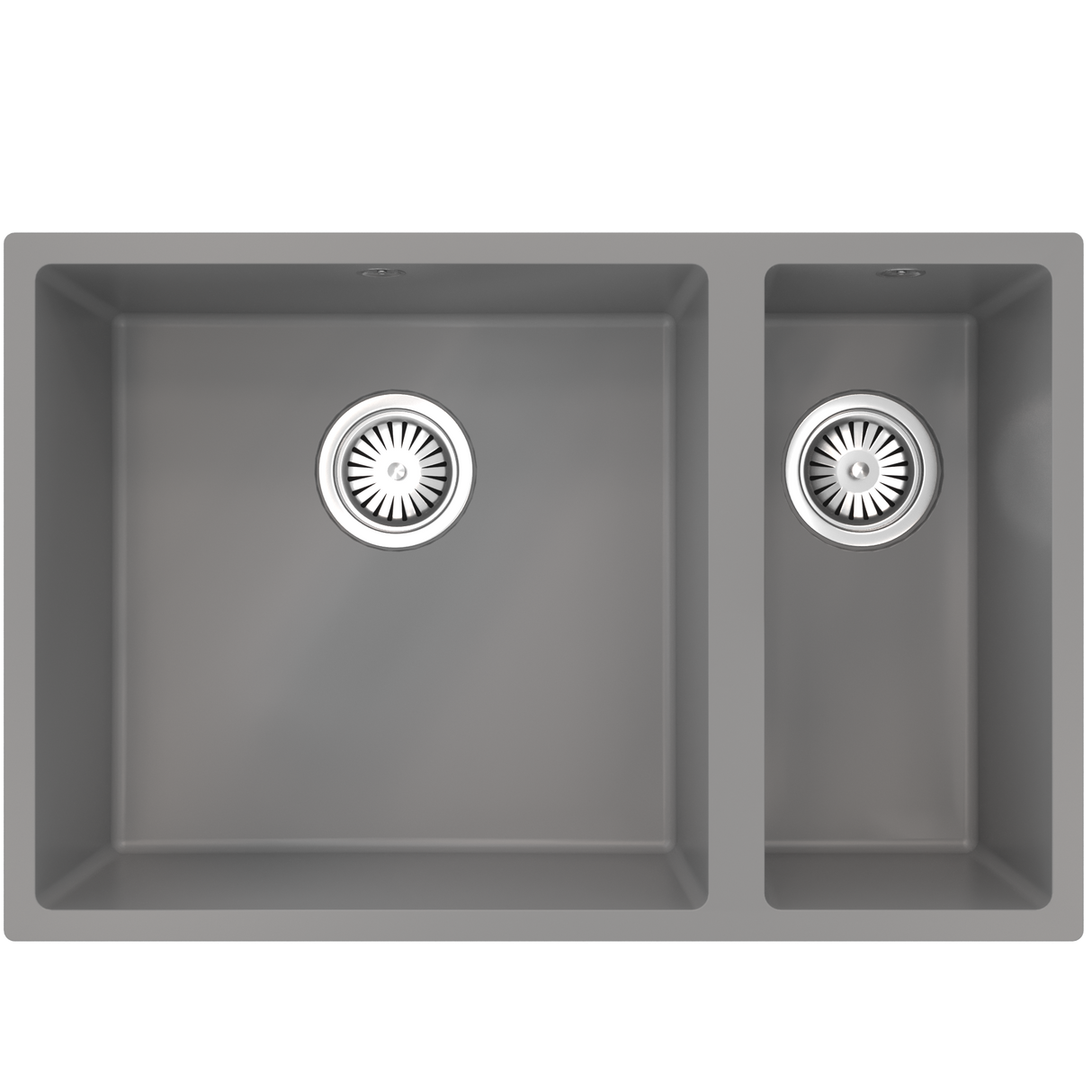 Ellsi Comite 1.5 Bowl Composite Undermount Kitchen Sink Matt Grey 670mm x 440mm MATT GREY PDT-000098_1