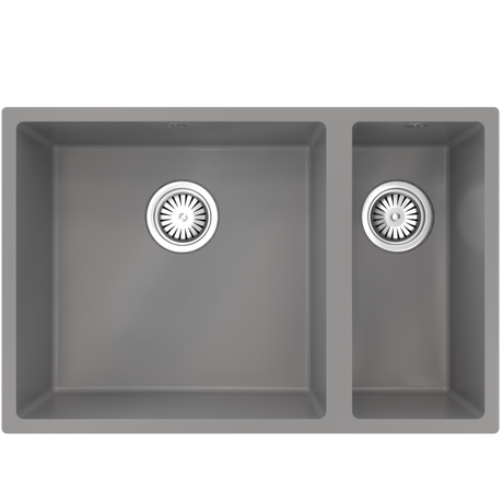 Ellsi Comite 1.5 Bowl Composite Undermount Kitchen Sink Matt Grey 670mm x 440mm MATT GREY PDT-000098_1