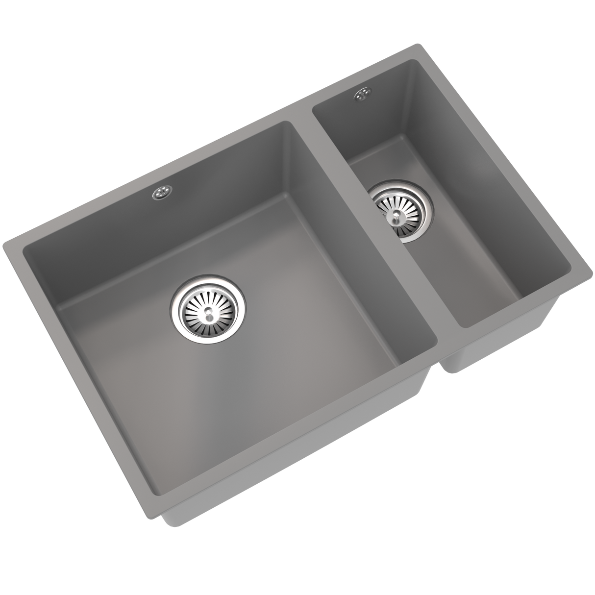Ellsi Comite 1.5 Bowl Composite Undermount Kitchen Sink Matt Grey 670mm x 440mm MATT GREY PDT-000098_2