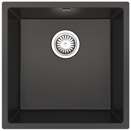 Ellsi Comite 1.0 Bowl Composite Undermount Kitchen Sink Matt Black 440mm x 440mm MATT BLACK PDT-000099_1