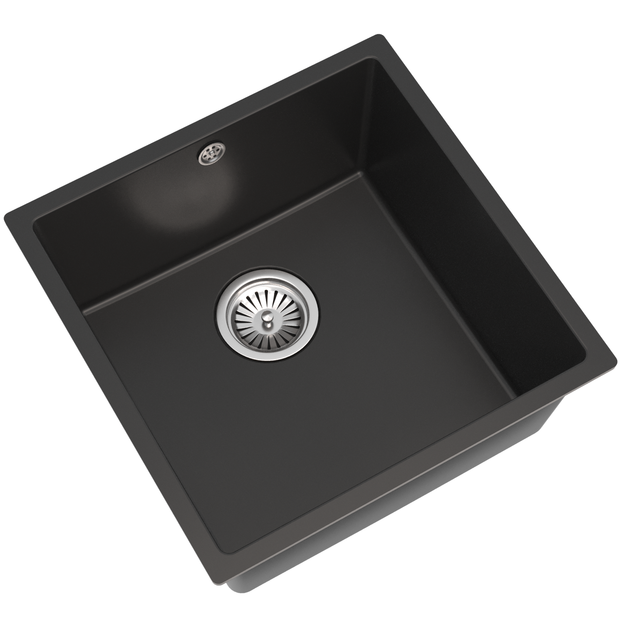 Ellsi Comite 1.0 Bowl Composite Undermount Kitchen Sink Matt Black 440mm x 440mm MATT BLACK PDT-000099_2