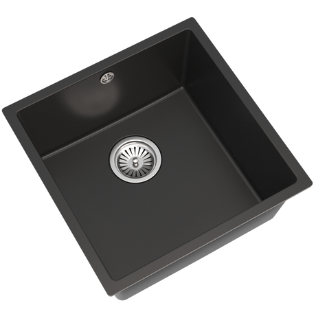 Ellsi Comite 1.0 Bowl Composite Undermount Kitchen Sink Matt Black 440mm x 440mm MATT BLACK PDT-000099_2