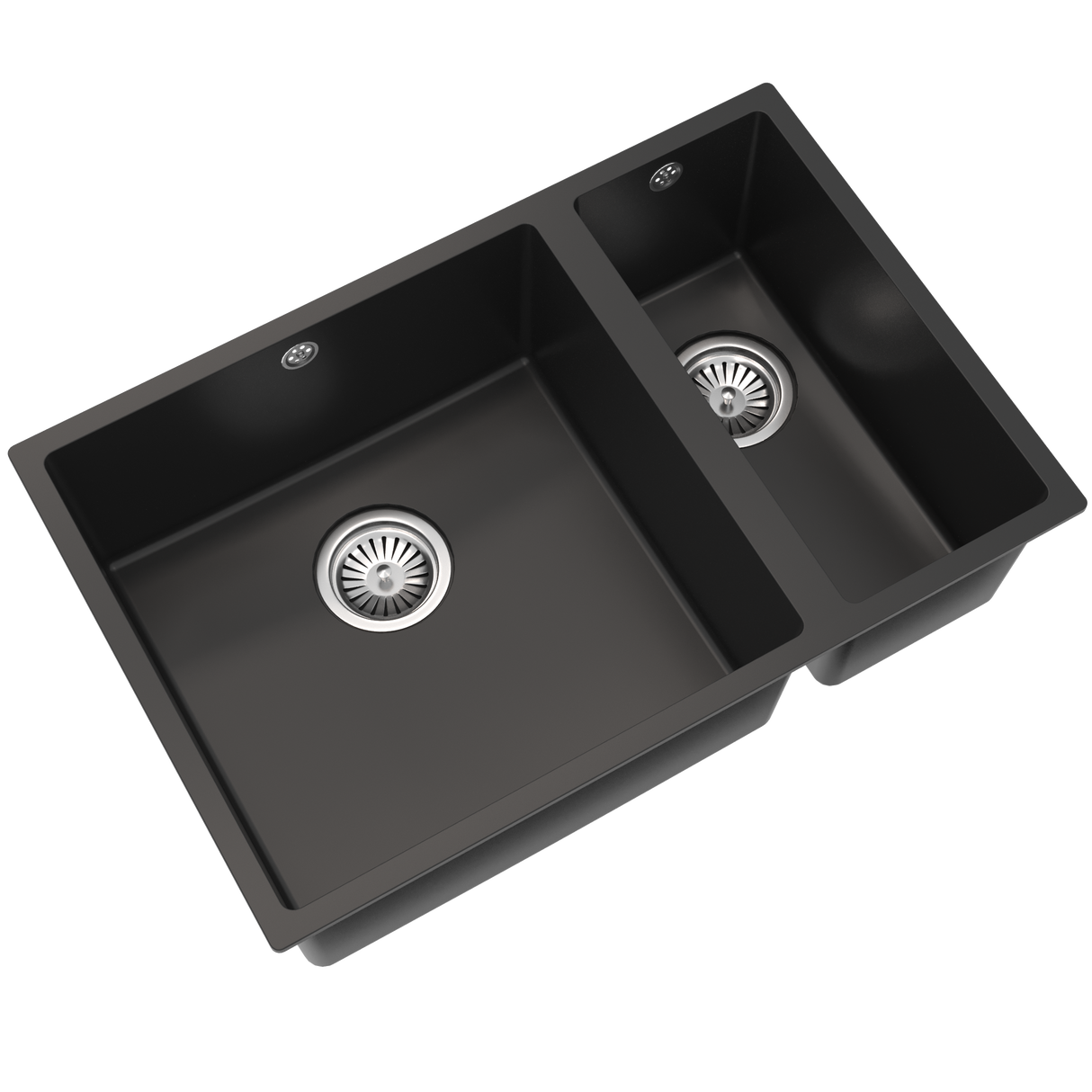Ellsi Comite 1.5 Bowl Composite Undermount Kitchen Sink Matt Black 670mm x 440mm MATT BLACK PDT-000100_2
