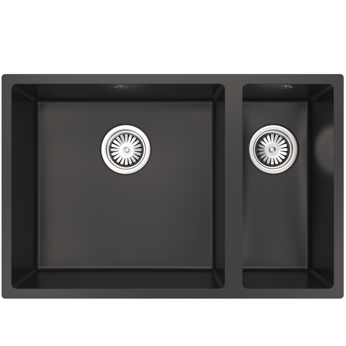 Ellsi Comite 1.5 Bowl Composite Undermount Kitchen Sink Matt Black 670mm x 440mm MATT BLACK PDT-000100_1