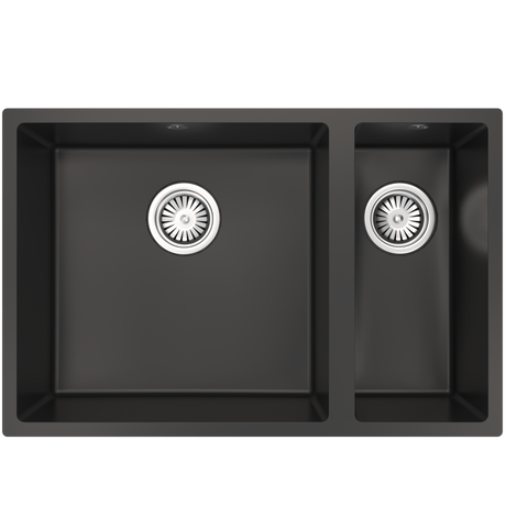Ellsi Comite 1.5 Bowl Composite Undermount Kitchen Sink Matt Black 670mm x 440mm MATT BLACK PDT-000100_1